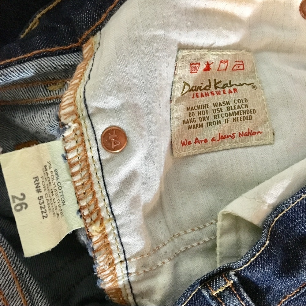 David Kahn Cropped Dark Wash Jeans Size 26 - Picture 6 of 7